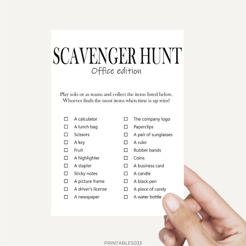 Sticky Note Hunt Office Party Scavenger Hunt Game: Team Building Activity (printable JPG ...