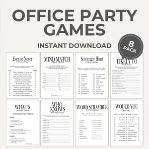Office Party Games Printable, Team Games for Work Events, Coworker Bonding Activities, Staff Meeting Fun, Budget-Friendly Ideas, Work Party