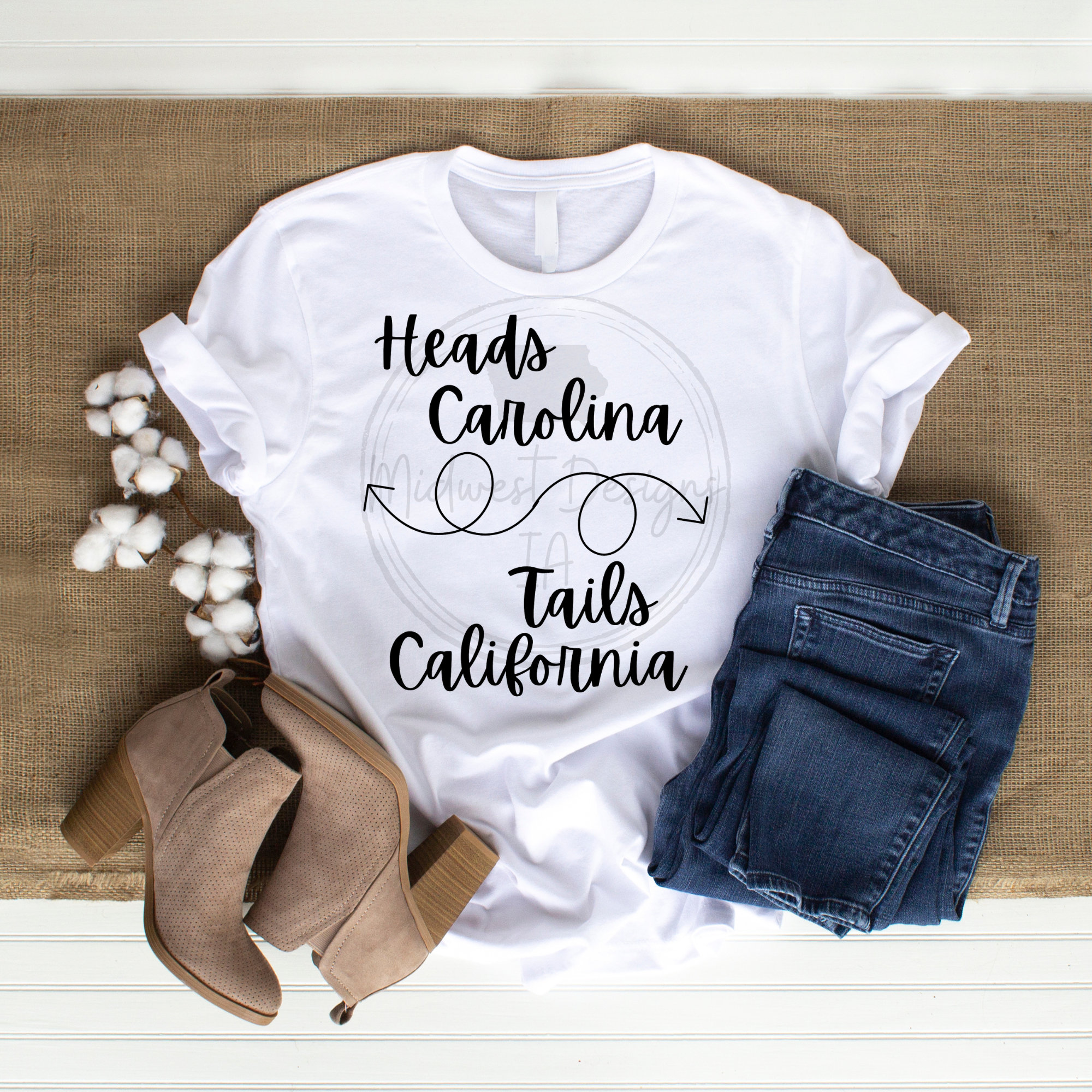 Heads Carolina Tails California Svg/country Svg/shirt Svg/sign Etsy