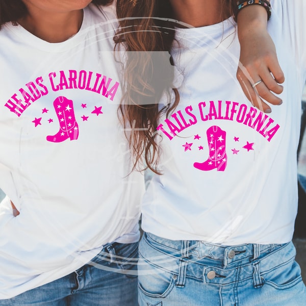 Heads Carolina, tails California SVG/PNG, sublimation PNG, cricut design, silhouette design, sublimation design, cricut svg