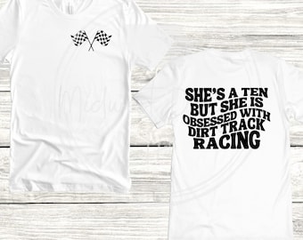 Hon är en tioåring men hon är besatt av dirt track racing SVG/PNG, dirt track racing design, sublimeringsdesign, Cricut svg, silhuett svg