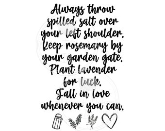 Practical Magic SVG/PNG, Salt Rosemary Lavender Love svg/png, Mystical Empowerment svg/png, magic svg/png, witch svg/png, Halloween svg/png