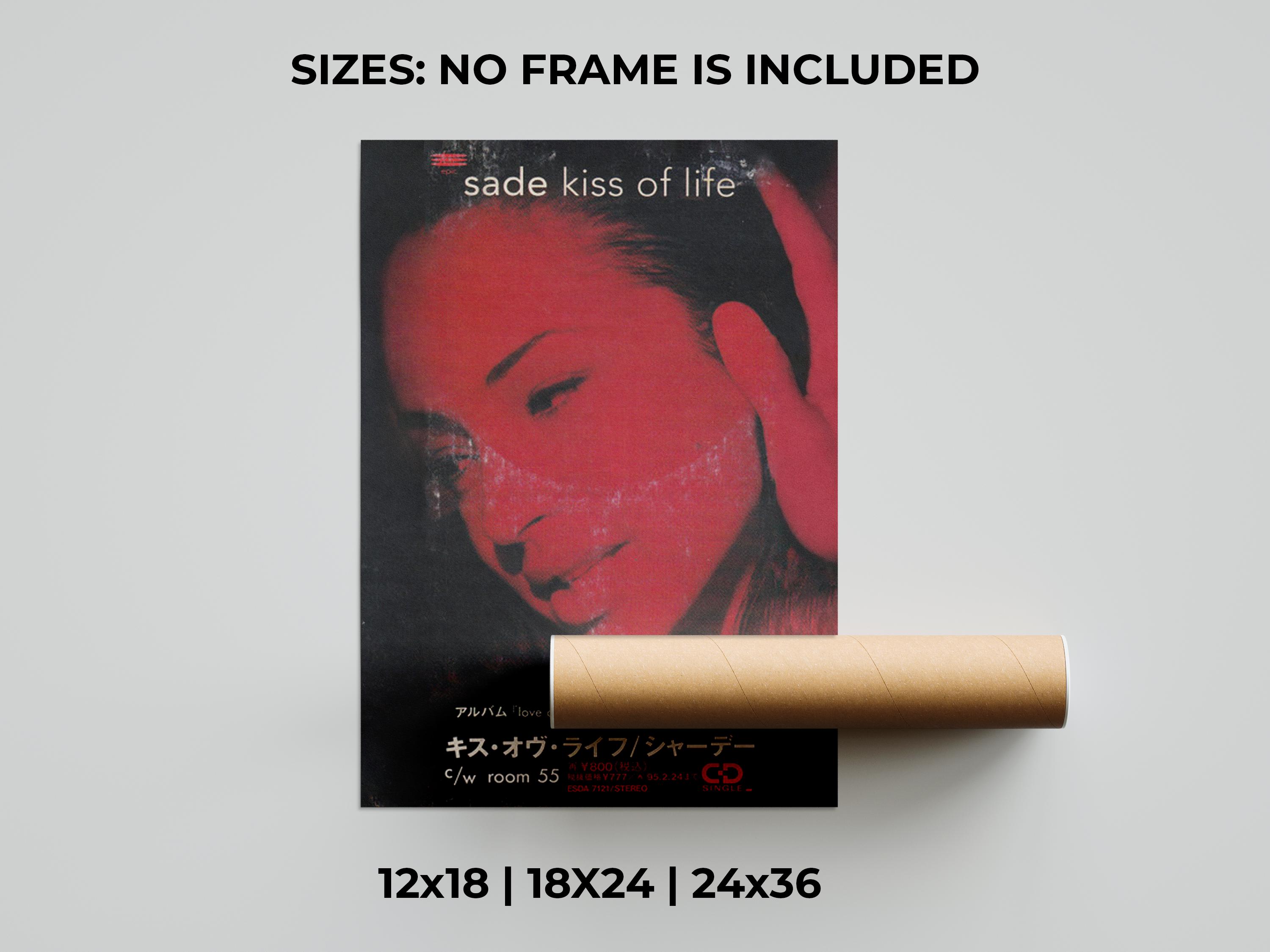 Sade Kiss of Life Japanese Cassette Poster | Sade Adu | Soul Music