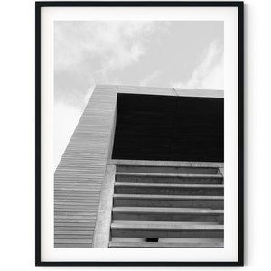 Black And White Photo Instant Digital Download Wall Art Print Architecture Building Lines Image