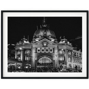 Black And White Photo Instant Digital Download Wall Art Print Flinders Street Station Melbourne Image
