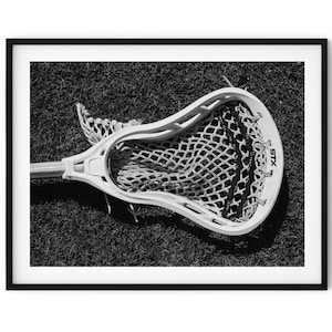 Black And White Photo Instant Digital Download Wall Art Print Lacrosse Stick Image