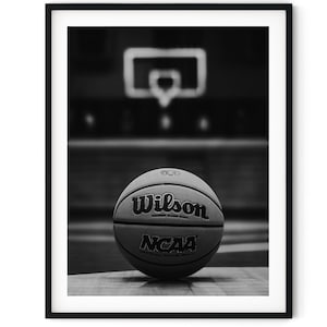 Black And White Photo Instant Digital Download Wall Art Print NCAA Basketball Image