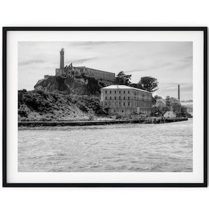 Black And White Photo Instant Digital Download Wall Art Print Alcatraz Image