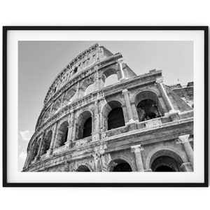 Black And White Photo Instant Digital Download Wall Art Print Colosseum Rome Italy Image