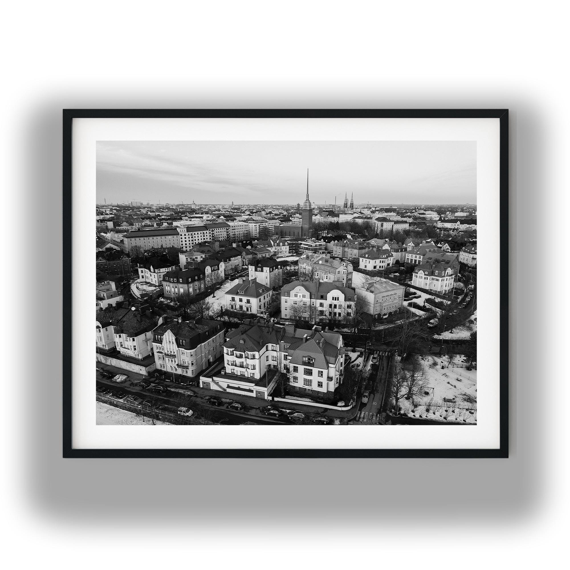 白黒写真のインスタントデジタルダウンロードウォールアートプリント