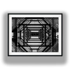Black And White Photo Instant Digital Download Wall Art Print Industrial Architecture Image