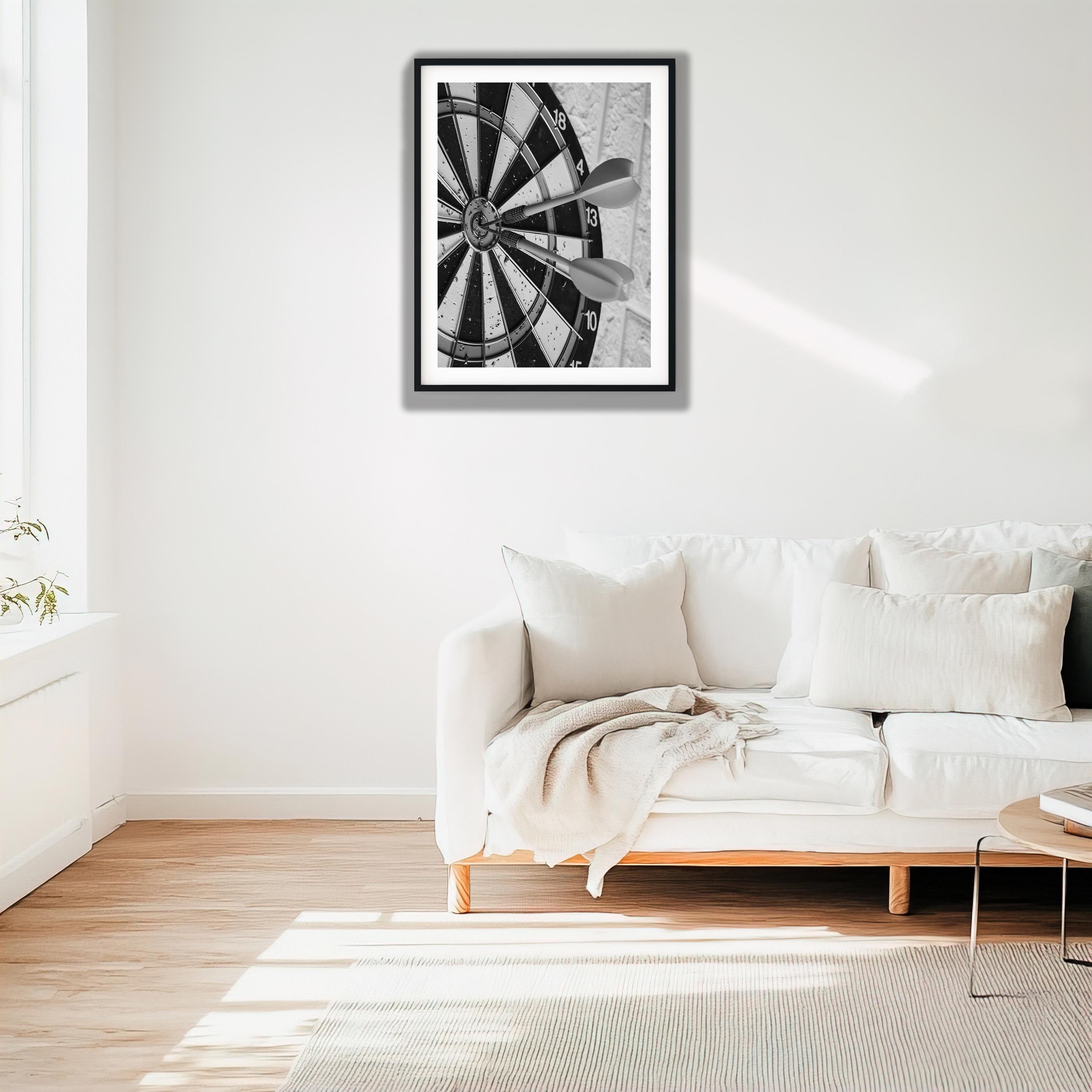 Grußkarte Mit Dartboard-Motiv – Fotoeinsatz, Blanko Innen, 144 X 148 Mm – Perfekt Für Dart-Fans