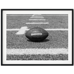 Black And White Photo Instant Digital Download Wall Art Print American Football Image