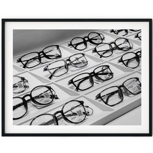 Black And White Photo Instant Digital Download Wall Art Print Glasses Image