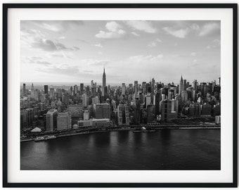 Black And White Photo Instant Digital Download Wall Art Print New York Cityscape Image