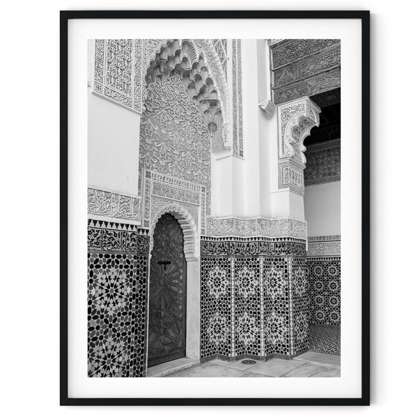 Black And White Photo Instant Digital Download Wall Art Print Ornate Building Architecture Image