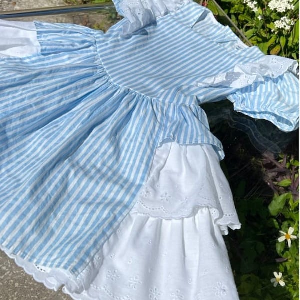 Whale Girl Striped Sailor Dress main image 1