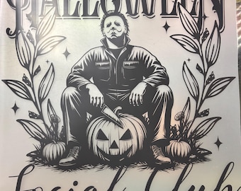 Halloween Social Club T-Shirt | Michael Myers Horror Tee | Retro Halloween Shirt | Scary Movie Fan Gift | Spooky Season Graphic Tee