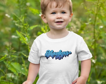 Greek Magkas t-shirt for Toddlers, Short Sleeve Tee with Greek word Magkas