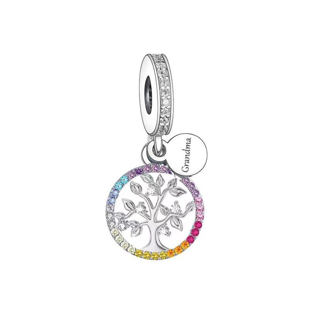 Family Tree Charm Grandma Charm Granny Dangle Bead Pandora Charm ...