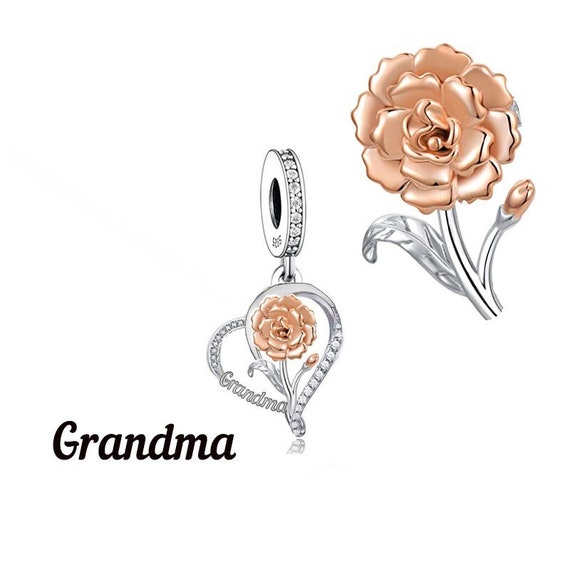 Rose Gold Pandora Great Grandma Charm Grandma Rose Gold Charm