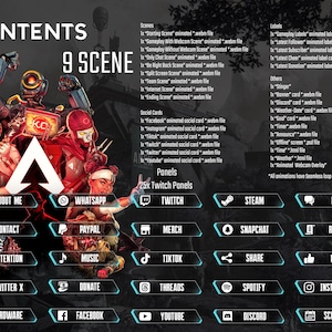 Apex Legends Animated Stream Overlay: UI Style (Digital Download) image 2