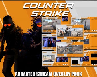 Counter-Strike Animiertes Stream Overlay: Twitch, YouTube, Kick (Digitaler Download)