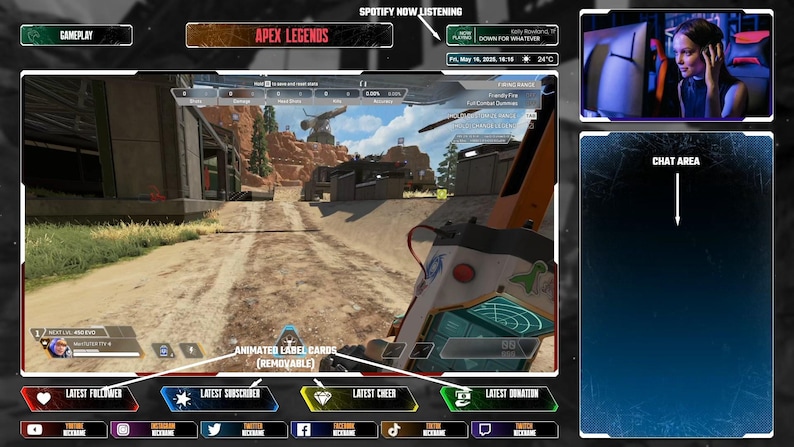 Apex Legends Animated Stream Overlay: UI Style (Digital Download) image 4