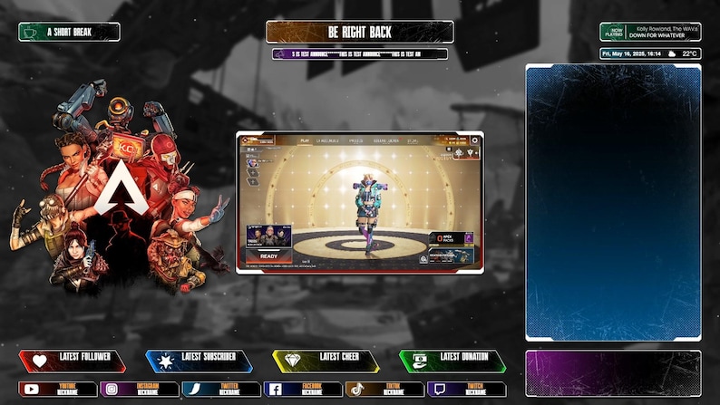 Apex Legends Animated Stream Overlay: UI Style (Digital Download) image 8
