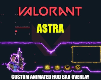 Superposición animada de la barra del HUD de Valorant Astra: Diseño de streamer personalizado (descarga digital)