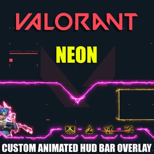 Valorant Neon Animated HUD Bar Overlay: Custom Stream Design (Digital Download)