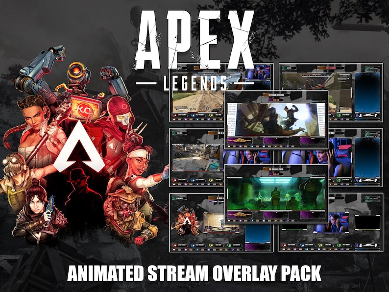 Apex Legends Animated Stream Overlay: UI Style (Digital Download) image 1