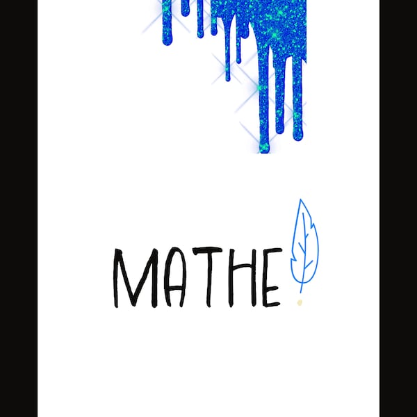 Schulfach Cover Mathe / Art;Design| JordanSalesDesign