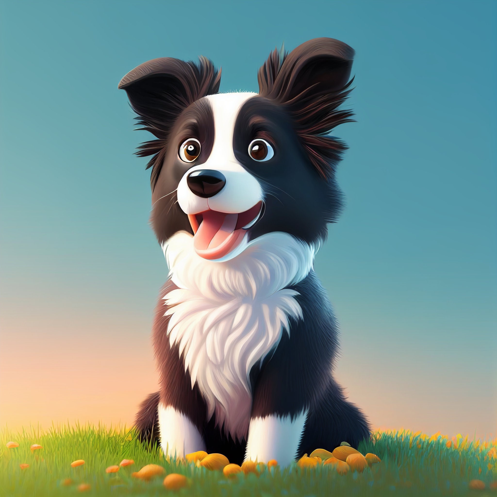Border collie anime - Etsy México Border collie anime - Etsy México
