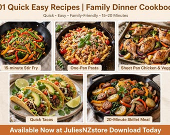 101 Quick Easy Recipes | Family Dinner Cookbook