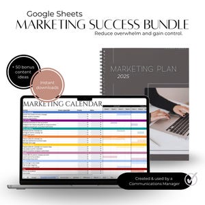 Paquete definitivo para el éxito en marketing digital / Calendario de marketing / Planificador de marketing / Plantilla de marketing en redes sociales / Experto en marketing digital