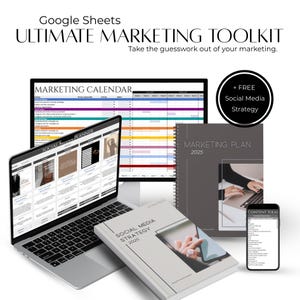 Ultimate 2025 Marketing Planner | Productive Digital Marketing Calendar | Social Media Marketing Template | Digitally-Download