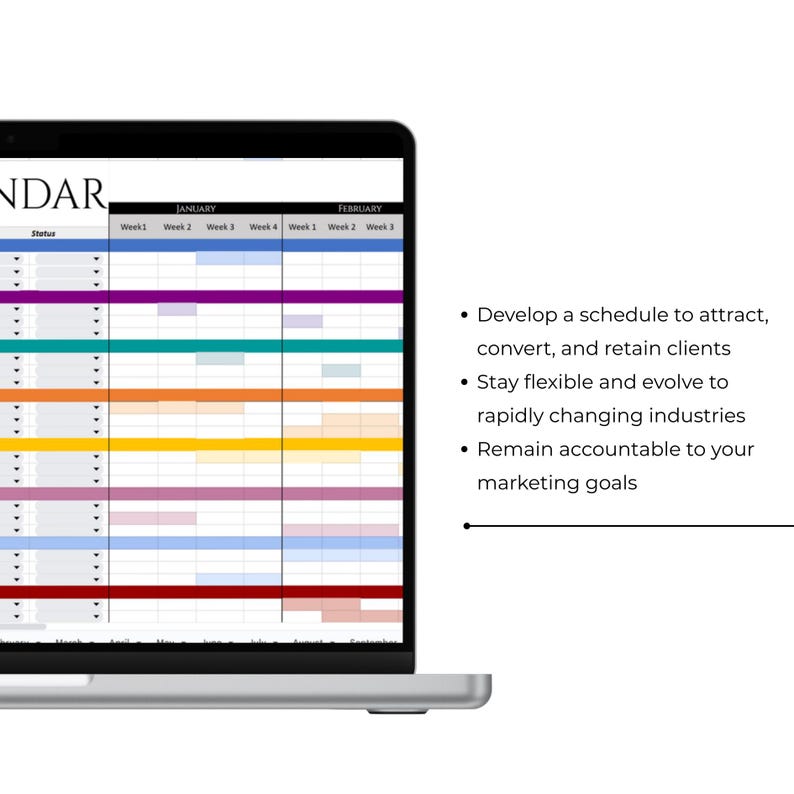 Marketing Success Bundle: Calendar, Planner, Social Media Template ...