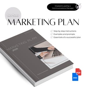 Your 2025 Marketing Plan | Digital Download Marketing Planner | Social Media Marketing Template | Instant Download