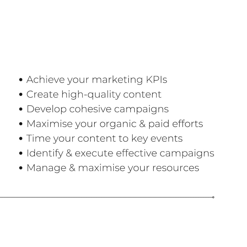 Complete Marketing Toolkit Digital Download Marketing Calendar Planner