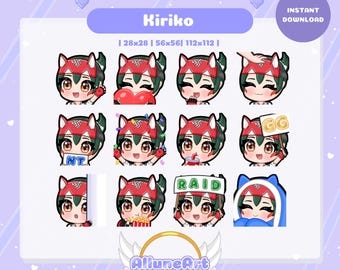 Kiriko | Overwatch 2 | Cute | Chibi emotes for Twitch/YouTube/Kick