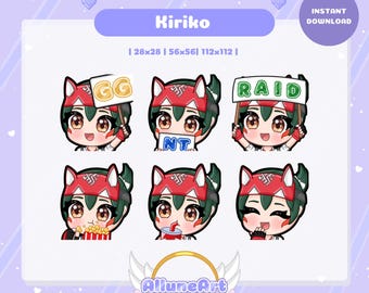 Kiriko | Overwatch 2 | Cute | Chibi emotes for Twitch/YouTube/Kick