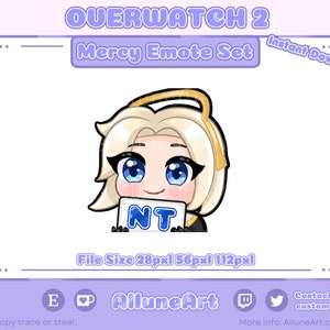 Barmherzigkeit | Overwatch 2 | Niedlich | Chibi Emotes für Twitch/Youtube/Kick