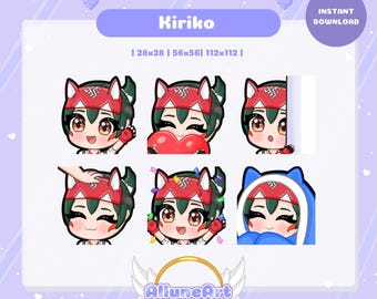 Kiriko | Overwatch 2 | Cute | Chibi emotes for Twitch/YouTube/Kick