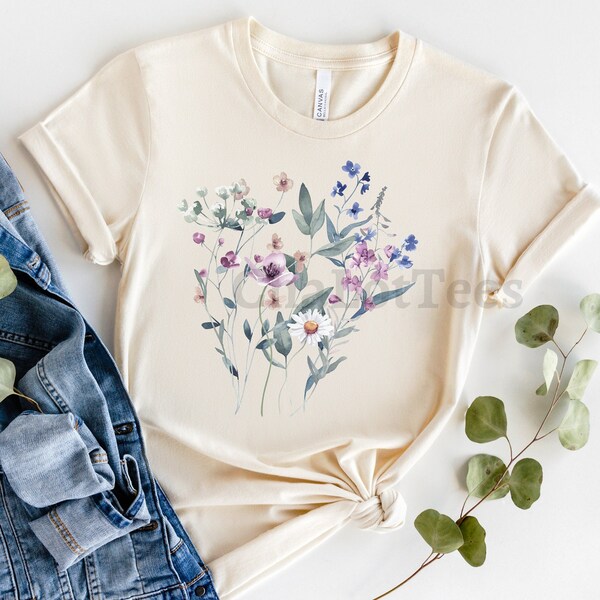 Pressed Flower Shirt Etsy
