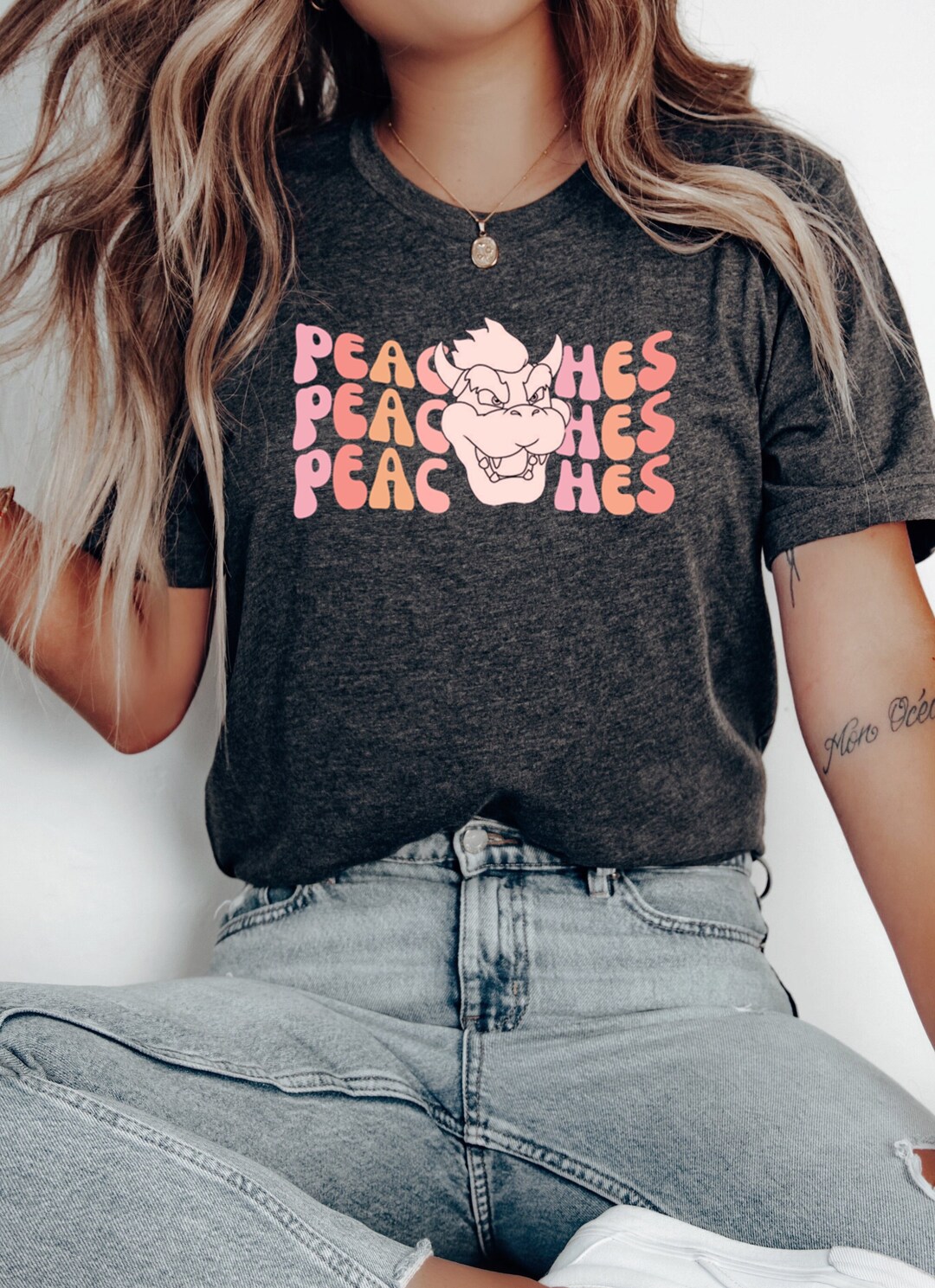 Peaches Peaches Peaches, Mario, Bros, Princess Peach Tshirt, Bow, Ser