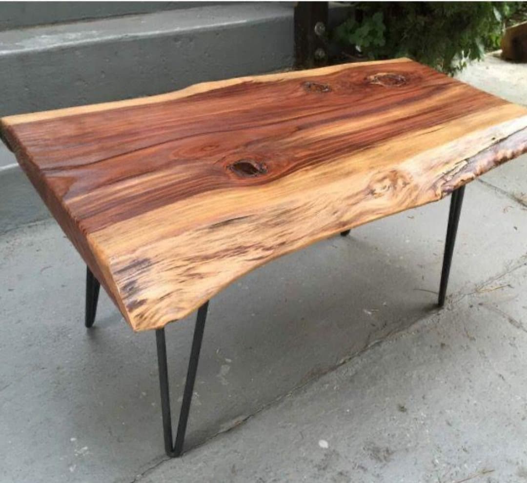 Wooden Live Edge Coffee Table , Best Coffee Table for Living Room ...