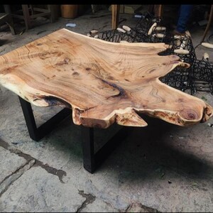 Wooden Live Edge Coffee Table , Best Coffee Table for Living Room ...
