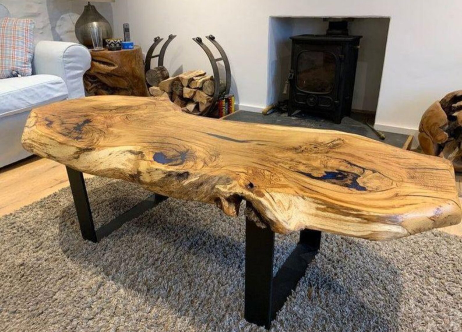 Wooden Live Edge Coffee Table , Best Coffee Table for Living Room ...