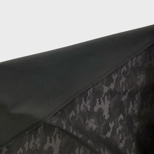 Black Camouflage Faux Leather Fabric by the Meter | Soft & Durable Vegan Leather for Jackets, Pants, Bags, DIY Crafts and Streetwear